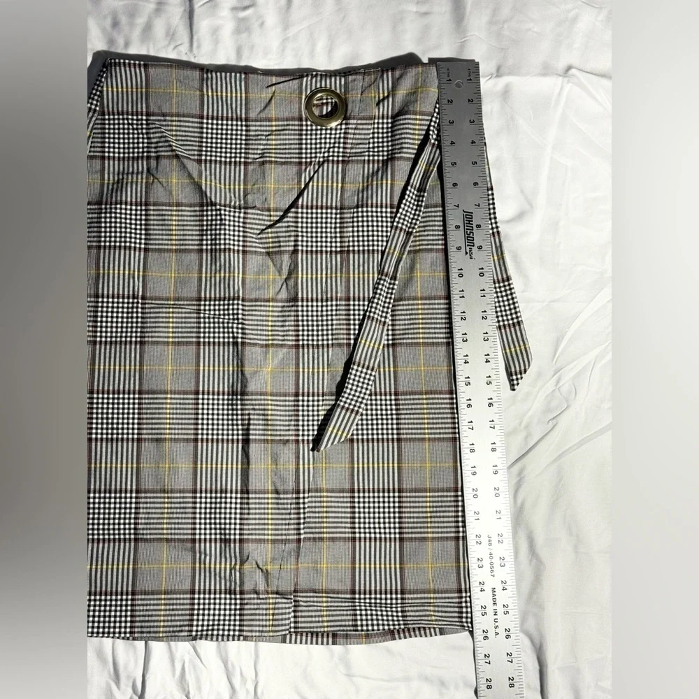 Est.1946 Plaid Midi Skirt | Size 12 | Waist with Bow | Soft Rayon